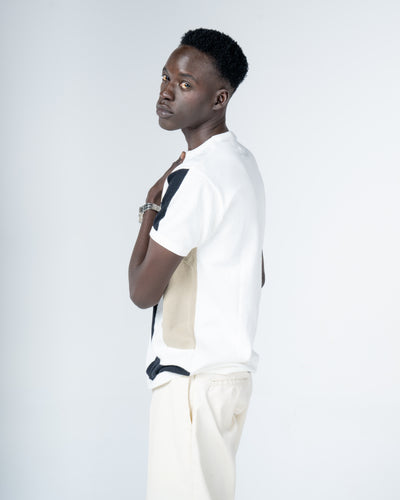 Geometric crew neck knitted T-Shirt